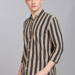 PR3 Shirts 006 –|| Black & Yellow Stripes || Full Sleeve Shirt