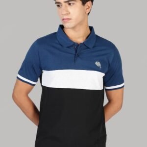 PR3 SS 005 ||BLUE&BLACK|| 100% Cotton Polo T-Shirt