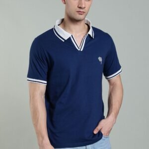 PR3 SS 007||Navy|| 100% Cotton Polo T-Shirt