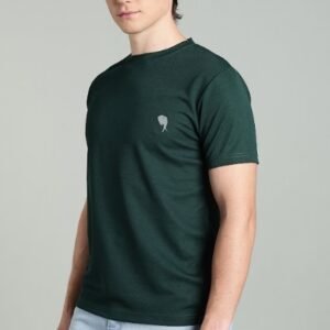 RHSO2||Bottle green|| Round Neck Half Sleeve-CS